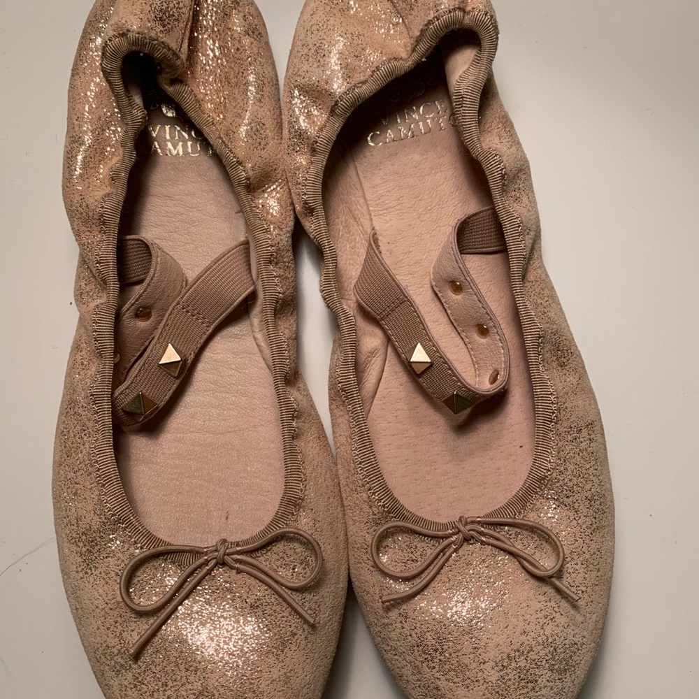 rose gold slip on shoes